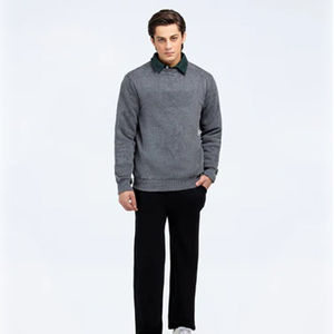 Sweat-shirt en coton épais pour homme, col rond, anti-boulochage, longueur standard, 100 % haute qualité, personnalisé, idéal pour l'hiver - Product Image 1