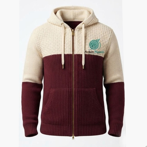 Sweat à capuche d'hiver en coton lourd tricoté haute densité, personnalisable en usine, impression numérique, style vintage délavé à l'acide, streetwear décontracté - Product Image 5