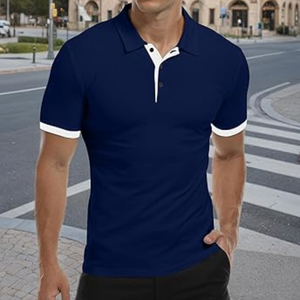 Camisetas Polo de Manga Corta para Hombre, Corte Slim Casual, Camisas Básicas de Algodón para Uso Diario y de Oficina - Product Image 5