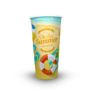 Taza de papel de grado alimenticio de pared simple de 12oz impresa personalizada con forro de PE para bebidas calientes - Product Image 2