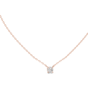 จี้เพชรทรงกลมทองคำ 14K สำหรับผู้หญิง |   การตั้งหมั้น |   เพชรที่เพิ่งเพาะเลี้ยง - Product Image 2