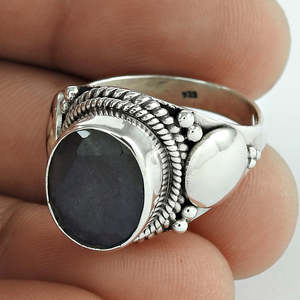 925 Sterling <b>Silver</b> <b>Ring</b> For <b>Men</b> And Women Classic Style Oval Shaped Labradorite Gemstone Bezel Setting Bohemian Style <b>Ring</b> - Product Image 1