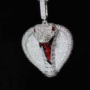 Collar con Colgante de Serpiente Chapado en Oro con Circonitas, Colgante de Cobra, Joyería para Hombre y Mujer, Estilo Hip Hop de Lujo - Product Image 4