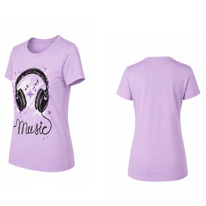 Camiseta con estampado gráfico para mujer, camisa informal de algodón ligero con cuello redondo y manga corta para uso diario en verano, atuendo informal - Product Image 5