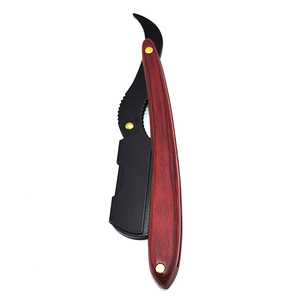 Soporte Plegable de Acero Inoxidable Vintage para Navajas de Barbero 2026 Personalizado con Mango de Madera para Afeitado Masculino - Product Image 5