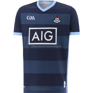 GAA Football Kit 100% Polyester Soccer Jersey Front Logo Solid Design Short Sleeve Length Top Style Disponible OEM Service Set - Product Image 1