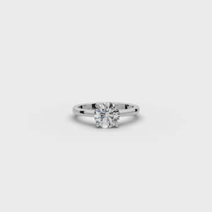 Bague solitaire élégante en diamant de laboratoire, bijou unique et raffiné - Product Image 3