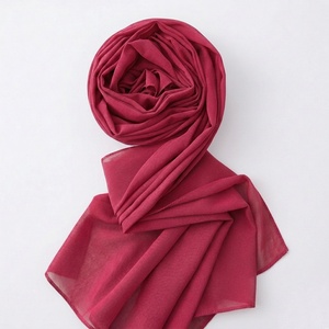 Stylish Womens Chiffon Scarves Soft Lightweight Breathable Customizable Hijab <b>Wrap</b> Muslim Shawl Long Fashion <b>Head</b> Scarf - Product Image 3