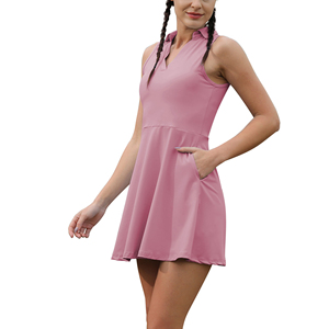 Top Selling Women's Tennis Uniform New Arrivals Floral Sleeveless Tennis Sets - Product Image 3
