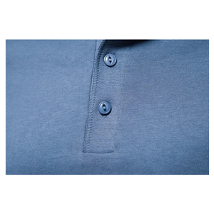 T-shirt formel à col haut et manches longues pour homme, 95% polyester, 5% élasthanne, tissu extensible, coupe classique, 300g, tricoté, confortable - Product Image 2