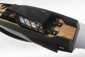Modelo de Lancha Rápida Moderna de Madera Hecha a Mano, GIA NHIEN <span class=keywords><strong>WALLY</strong></span> POWER 118, Pintada en Negro, Servicio Personalizado, Decoración Náutica, Recuerdo - Product Image 6