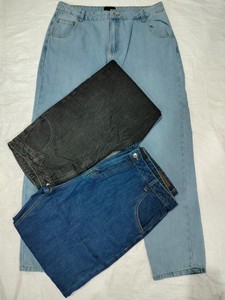 Pantalones vaqueros elásticos Spandex de pierna ancha, pantalones vaqueros holgados para mujer, ropa de calle Sexy Vintage, precio al por mayor desde Bangladesh - Product Image 4