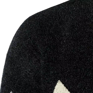 Pull en tricot noir pour homme avec motif losanges, manches longues, vêtements d'hiver 2027 - Product Image 3