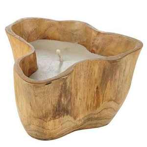 Bol à bougie en bois fait main pour la maison, les mariages, les événements, les cadeaux – Bol à bougie solide en bois naturel pour la table et l'aromathérapie - Product Image 1