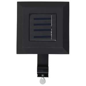 Juego de 12 Lámparas Solares de Pared para Exteriores, Compactas, de Plástico y Metal Negro - Product Image 5