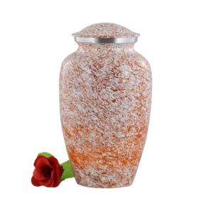 Modern Blue & White Marble Texture Metal Cremation Urn for Human Ashes - Elegant Handcrafted Memorial Jar with Secure Lid - Product Image 5