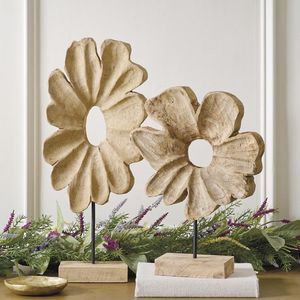 Centro de mesa decorativo de madera natural con etiqueta privada para mesa de comedor diaria y acento decorativo minimalista para el hogar - Product Image 3
