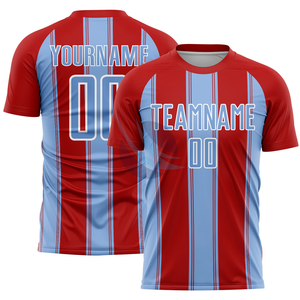 เสื้อฟุตบอลรุ่นใหม่ล่าสุด ระบายอากาศได้ดี ชุดยูนิฟอร์มปรับแต่งได้ คุณภาพสูง ผลิตจากโพลีเอสเตอร์ 100% บริการ OEM พร้อมให้บริการ สำหรับผู้ใหญ่ แบบขาสั้น - Product Image 5