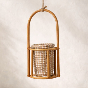 Maceta grande de ratán para decoración con plantas verdes, mejores precios, macetas colgantes hechas a mano. - Product Image 4