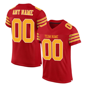 Maillot de football américain personnalisé à manches courtes, imprimé, respirant, avec logo personnalisé, en Spandex/Polyester pour les ligues - Product Image 1
