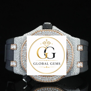 Reloj Analógico de Acero Inoxidable con Incrustaciones de Diamantes VVS, Chapado en Oro Blanco, de Alta Calidad, para Hombre, el Mejor Regalo de Joyería de Moda - Product Image 1