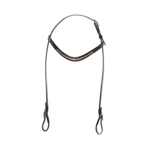 Producto internacional de caballo de frotamiento de cabeza de cuero negro de cristal blanco de alta calidad - Product Image 1