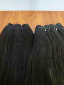 Lot de Cheveux Indiens Remy à Trame Simple, Double Tissage, Cuticules Intactes, Noir Naturel, Texture Lisse - Product Image 6