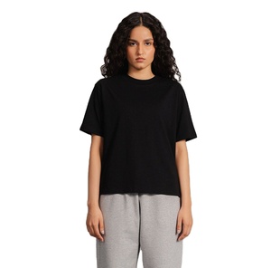 Camisetas de cuello redondo para mujer, corto Top Unisex informal, ropa cómoda ajustada, venta al por mayor, estampado personalizado por fabricantes para ropa de verano - Product Image 1