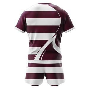 Uniforme de rugby 100 % polyester imprimé par sublimation pour vêtements de sport unisexes, séchage rapide, respirant, coupe confortable, personnalisable, haute qualité - Product Image 3