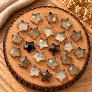 Cuarzo Ahumado en Forma de Estrella, Gema Suelta Facetada de 10mm, Piedra de Cristal Marrón al por Mayor para Fabricación de Joyas, Colgantes, Collares, Anillos, DIY - Product Image 3