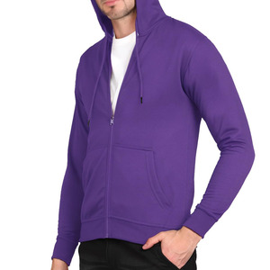 Sudadera con Capucha y Cierre de Cremallera de Aspecto Elegante para Hombre, Logotipo Personalizado, Transpirable, Mangas Largas, Básica, 100% Algodón, Estilo Hip Hop - Product Image 3