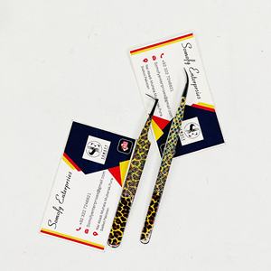 Pinzas Profesionales para Extensión de Pestañas, Acero Inoxidable Sólido, Diseño de Leopardo/Guepardo, Logotipo Personalizado, Recubrimiento de Papel, Precisión - Product Image 2