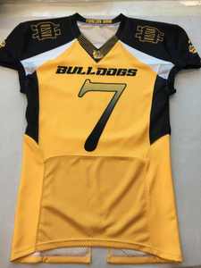 Uniforme de fútbol americano juvenil de diseño personalizado, pantalones cortos de poliéster de talla grande XL, manga corta, número liso, estampado por sublimación - Product Image 2
