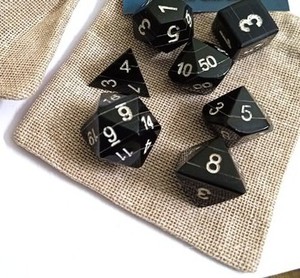 Dados de Seis Caras de Cuerno de Búfalo Pulidos en Blanco y Negro, Cubos de Juego Naturales para Colección de Dados de D&D, Juegos de Mesa y Hogar - Product Image 2