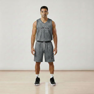 Camiseta de Baloncesto de Poliéster 100% Transpirable de Secado Rápido, Estilo Americano, con Logotipo y Número, Uniforme de Baloncesto para Adultos, Gran Venta - Product Image 2