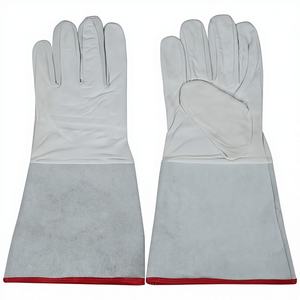 Gants de soudeur ISONZ Leather Zone en cuir de chèvre, avec manchette fendue, imperméables et ignifuges, pour le barbecue, le four et le soudage - Product Image 1