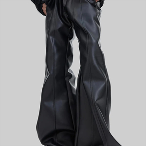 Pantalones de cuero hechos a medida para hombre con logotipo personalizado, diseño único, precio al por mayor, pantalones de cuero en venta - Product Image 5