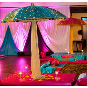 Décoration de scène pour mariage asiatique, magnifique aménagement de scène pour le Mehndi, idéal pour les grands événements aux États-Unis - Product Image 1