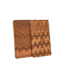 Planche à découper carrée en bois d'acacia de qualité supérieure, plateau de service et de découpe pour la cuisine, prix abordable - Product Image 3
