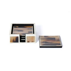 High Quality Design Horn Coaster Buffalo horn Coaster Tea Coaster Place Mats Natural Square Horn Coaster At very good sell Price - Product Image 5