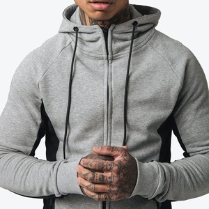 Pull à capuche élégant à manches longues et fermeture éclair pour homme - Product Image 5