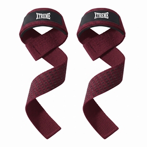 Sangles de musculation rembourrées avec support de poignet en coton, sangles de gym avec logo personnalisé, vente en gros, fabricant OEM - Product Image 5