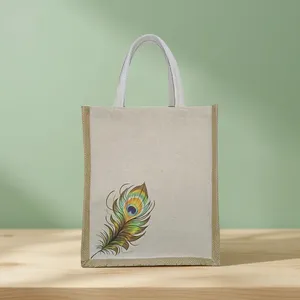 Modern <b>Canvas</b> Handbag 12x10x5 Customized Strap 1 1.9L Capacity Eco Friendly Reusable Tote <b>Bag</b> for Shopping Office and Casual - Product Image 1