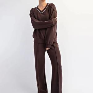 Sudadera de Mujer con Cuello en V de Alta Calidad, Logotipo Bordado en la Parte Delantera, Forro Polar de Invierno, Secado Rápido, Personalizada - Product Image 6