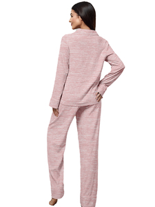 Ensemble pyjama floral pour femmes, vêtements de nuit imprimés, haut à manches longues, pantalon assorti, tenue de détente douce pour la maison, combinaison de nuit confortable - Product Image 2