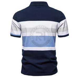 โรงงาน OEM รับผลิตเสื้อโปโลปักโลโก้ตามสั่ง ผ้าฝ้าย 220 กรัม สีพื้นเรียบ สำหรับกอล์ฟ กีฬากลางแจ้ง ลำลอง ธุรกิจ - Product Image 3