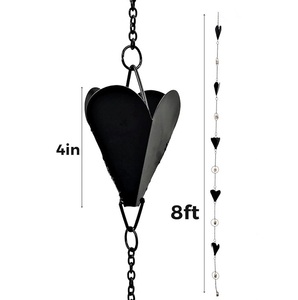 Beautiful Home Decor New Design European Style <b>Black</b> Square Rain Chain for Gutter Downspout - Product Image 4