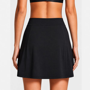 Women High Waist A-Line Mini <b>Skirt</b> with Pocket Solid Color Casual Eco-Friendly Quick Dry Breathable Fabric All Seasons Wear - Product Image 2