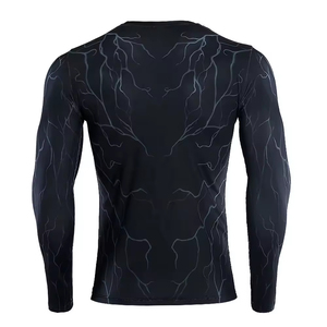 Vente en gros de t-shirts à manches longues pour hommes en spandex sublimé personnalisé imprimé en 3D - Product Image 2