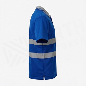 เสื้อผ้าผู้ชาย ผ้าฝ้าย 100% สวมใส่สบาย ระบายอากาศได้ดี แบบถัก สำหรับเสื้อทำงาน ชุดยูนิฟอร์ม แถบสะท้อนแสงมองเห็นได้ชัดเจน - Product Image 3